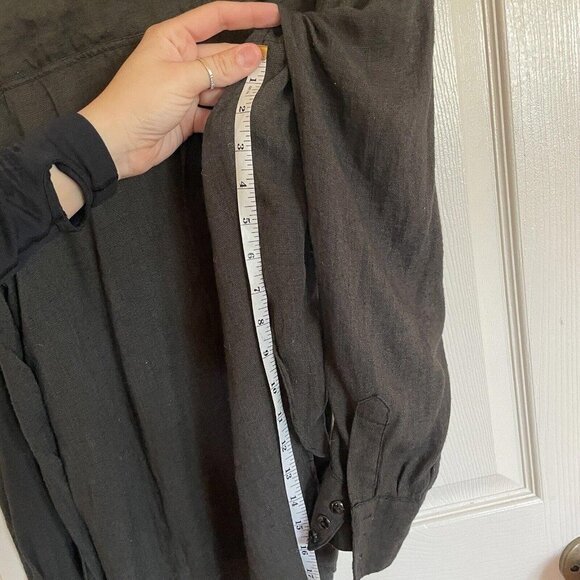 Womens Green Free people size small s button up - Picture 8 of 10